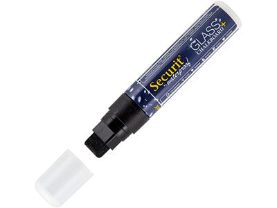 Securit® Waterproof chalkmarker - black - 7-15mm nib