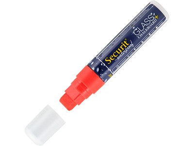 Securit® Waterproof chalkmarker - red - 7-15mm nib