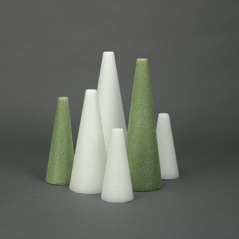 SALE 9 Inch Polyfoam Cone, Styrofoam Cone for Crafting, Wreath