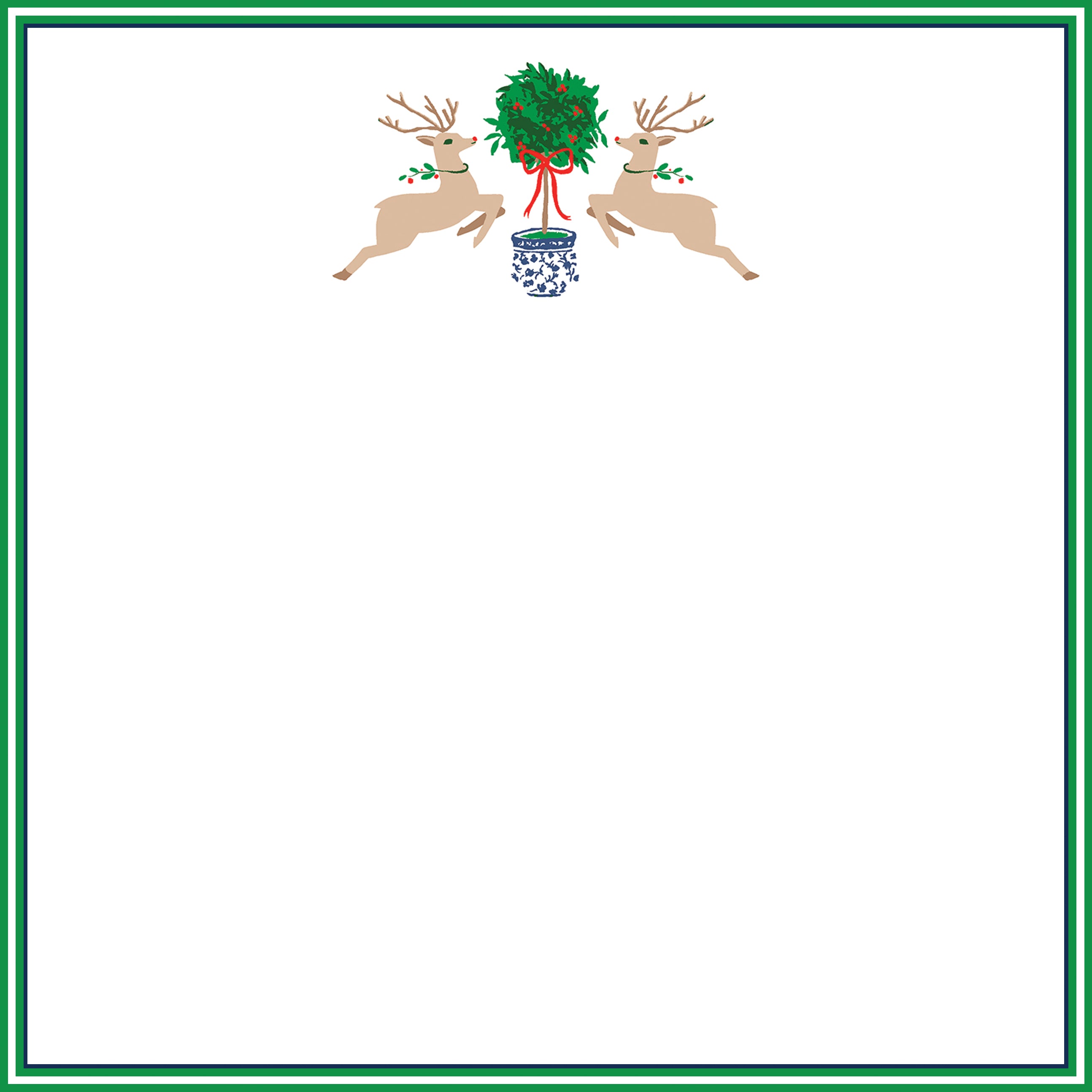 Reindeer Topiary SLAB notepad