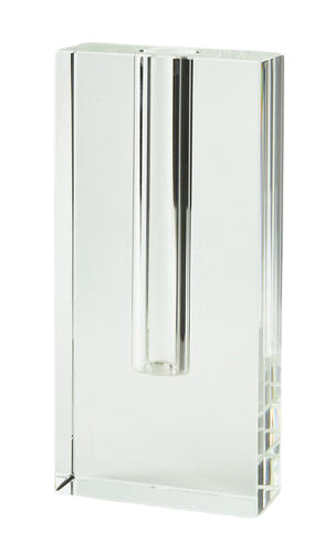 Crystal Rectangle Vase, Tall