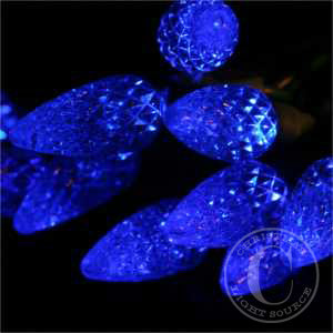 50-light C6 Blue LED Christmas Lights