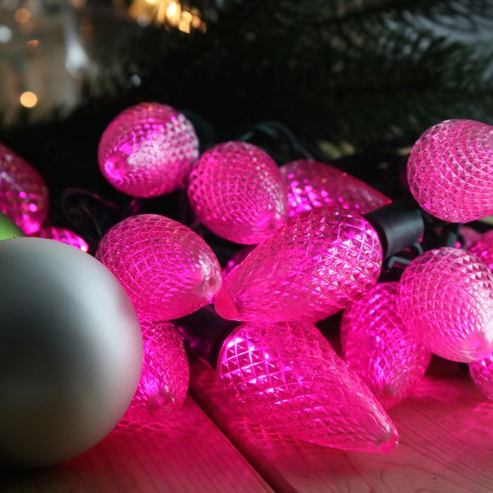 led christmas lights pink