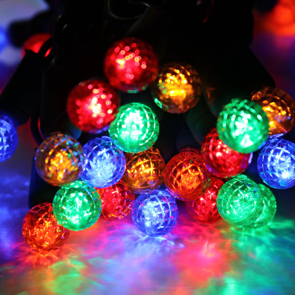 50-light G12 Multicolor LED Christmas Lights, 4" Green Wire – Christmas Light Source
