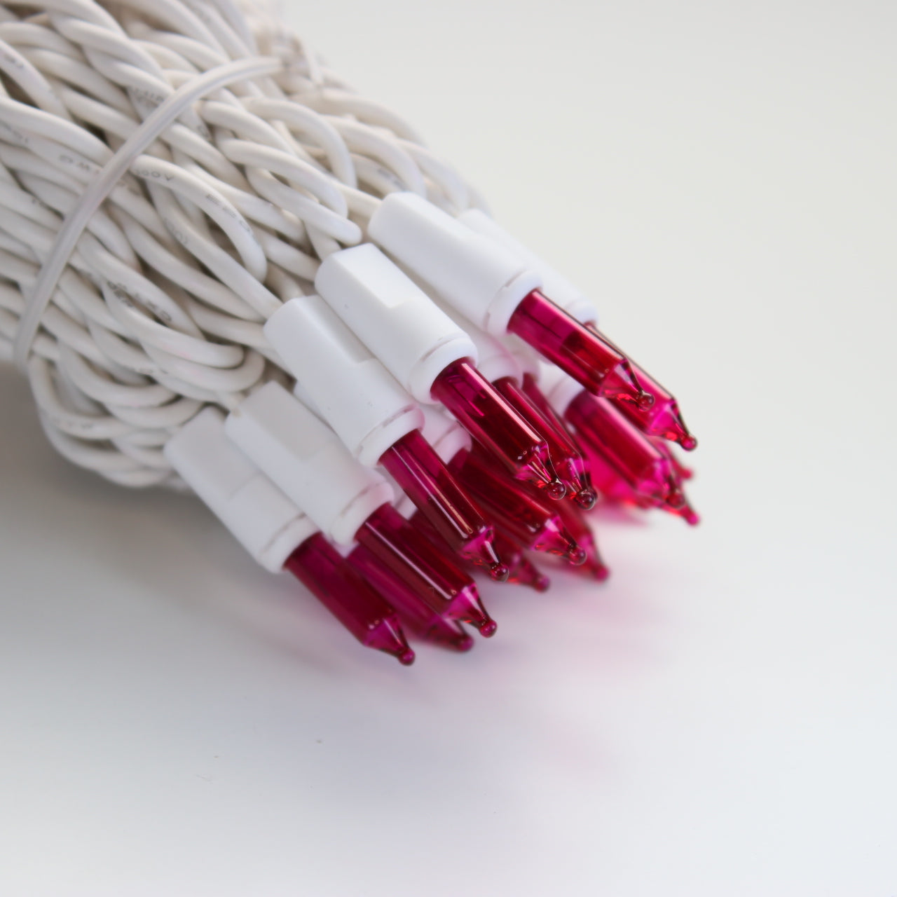 pink lights with white wire