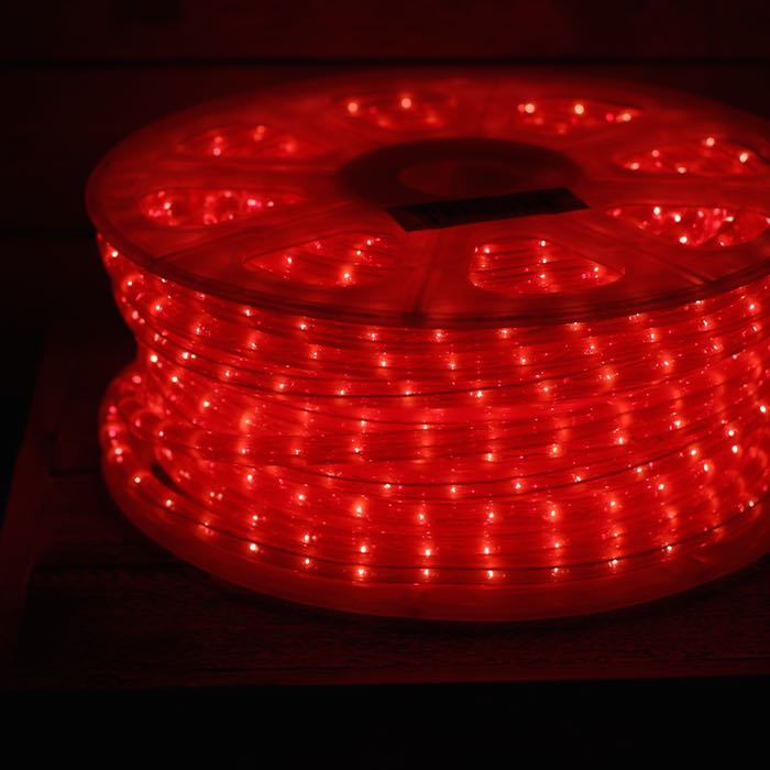 1/2" Red Incandescent Rope Lights (Adhesive Connections)