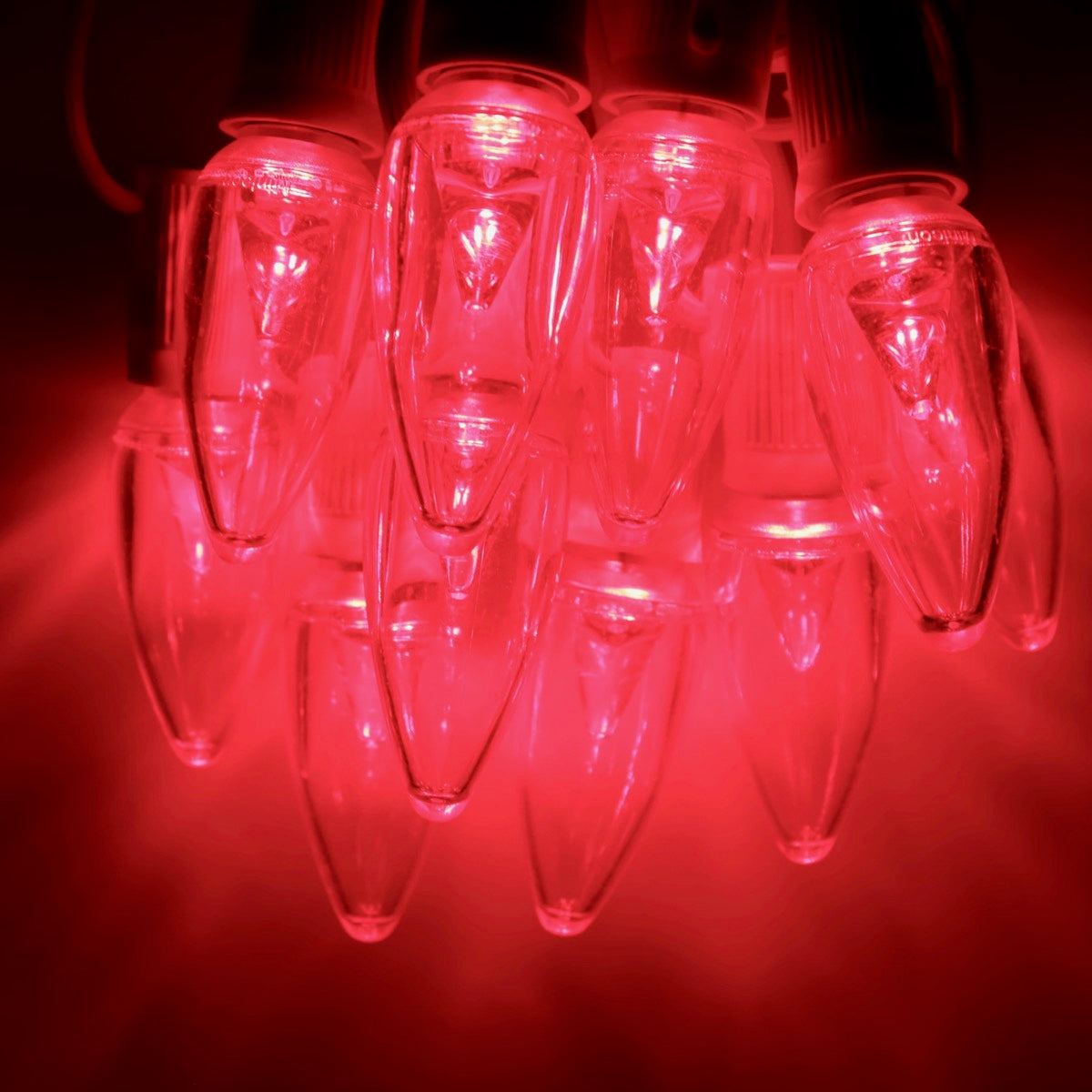 c9 red led bulbs