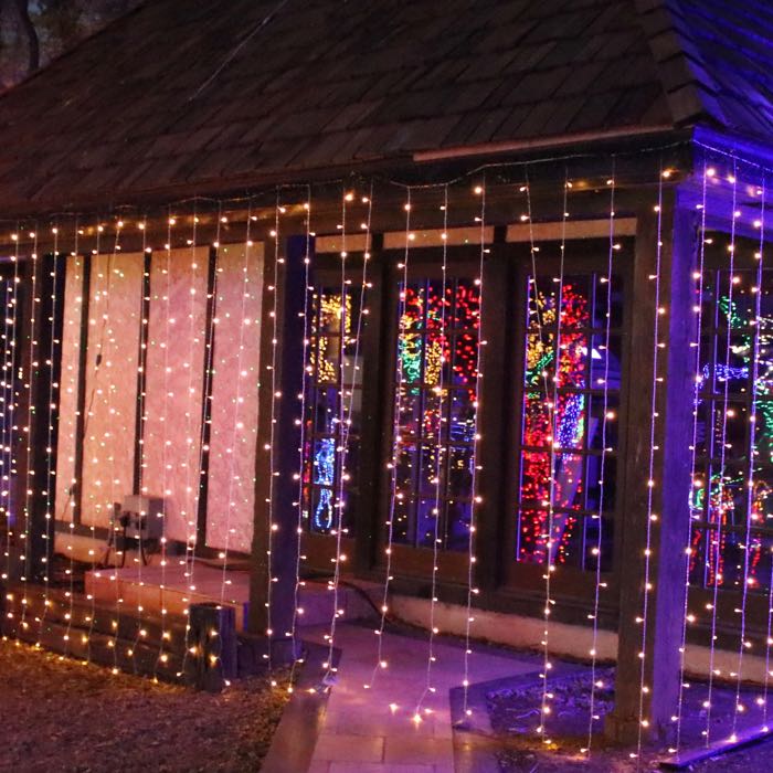 warm white and blue christmas lights