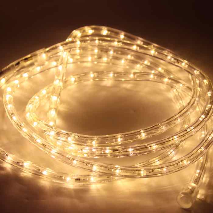 150 foot spool of 3/8 Inch Warm White LED Rope Light – Christmas Light