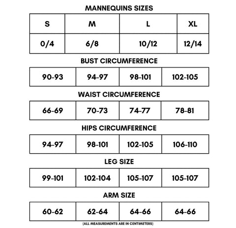 Size Chart – Ana Leggings