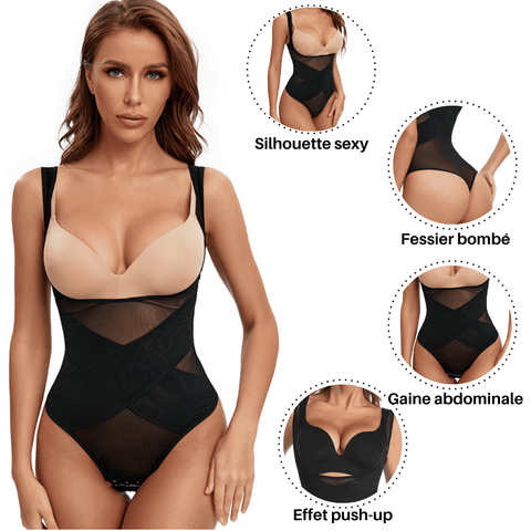 body gaine amincissante noir