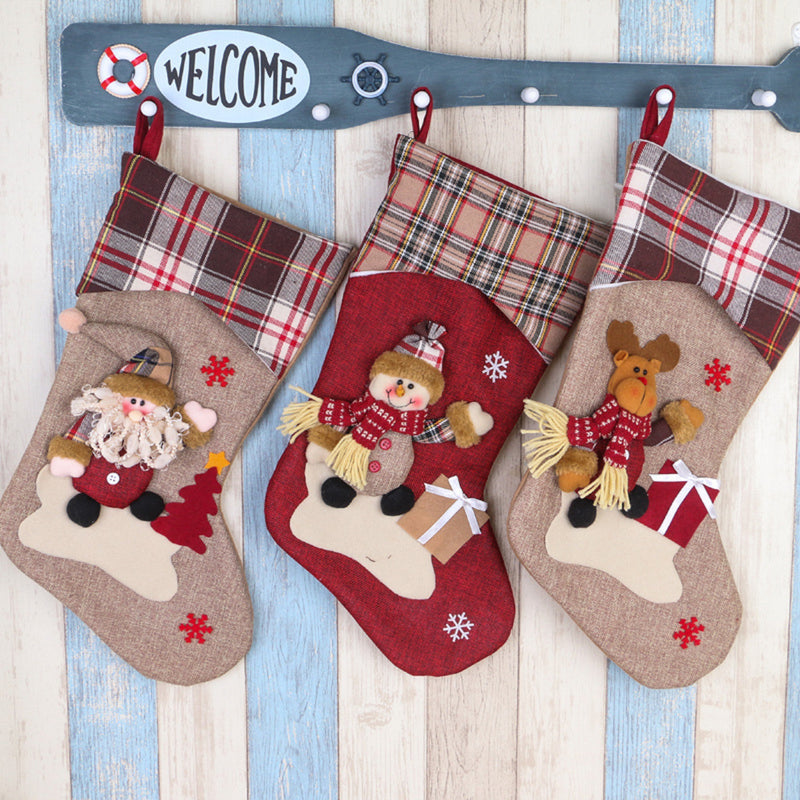 Set of 3 Christmas Stockings Big Size 3 Pcs 18