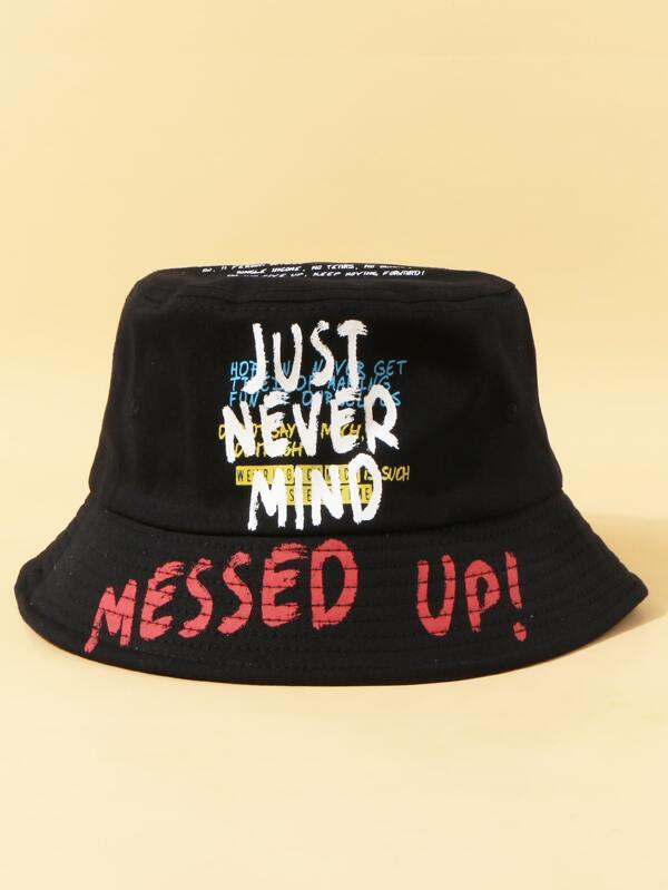 Women Letter Graphic Bucket Hat