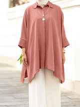 Women's Blouses Solid Color Fashionable Casual Loose Blouse