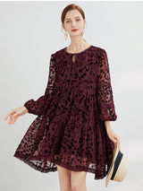 Women's Dresses Velvet Burnished Fashion Temperament Mini Dress