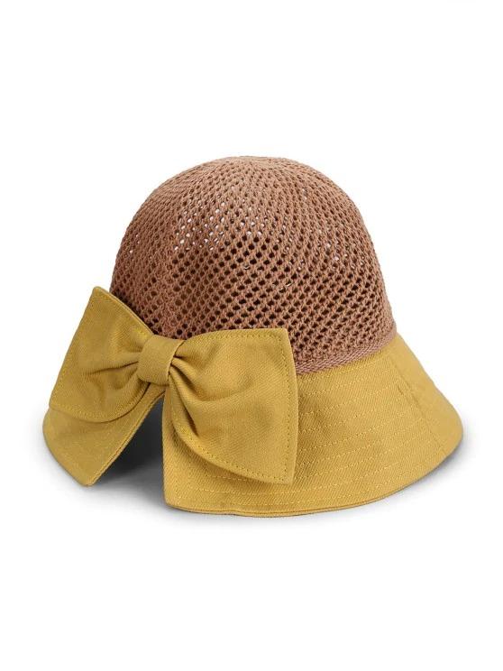 Bowknot Colorblock Bucket Hat - INS | Online Fashion Free Shipping Clothing, Dresses, Tops, Shoes