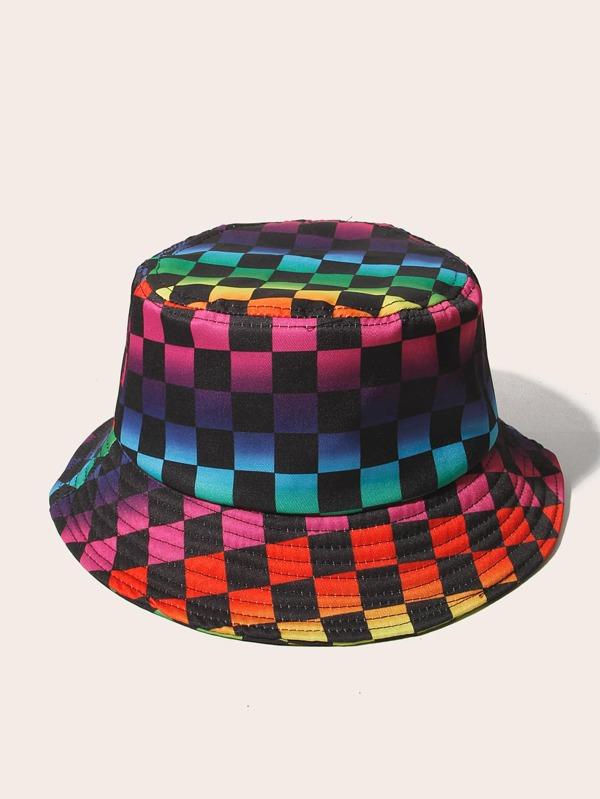 Ombre Plaid Pattern Bucket Hat - INS | Online Fashion Free Shipping Clothing, Dresses, Tops, Shoes