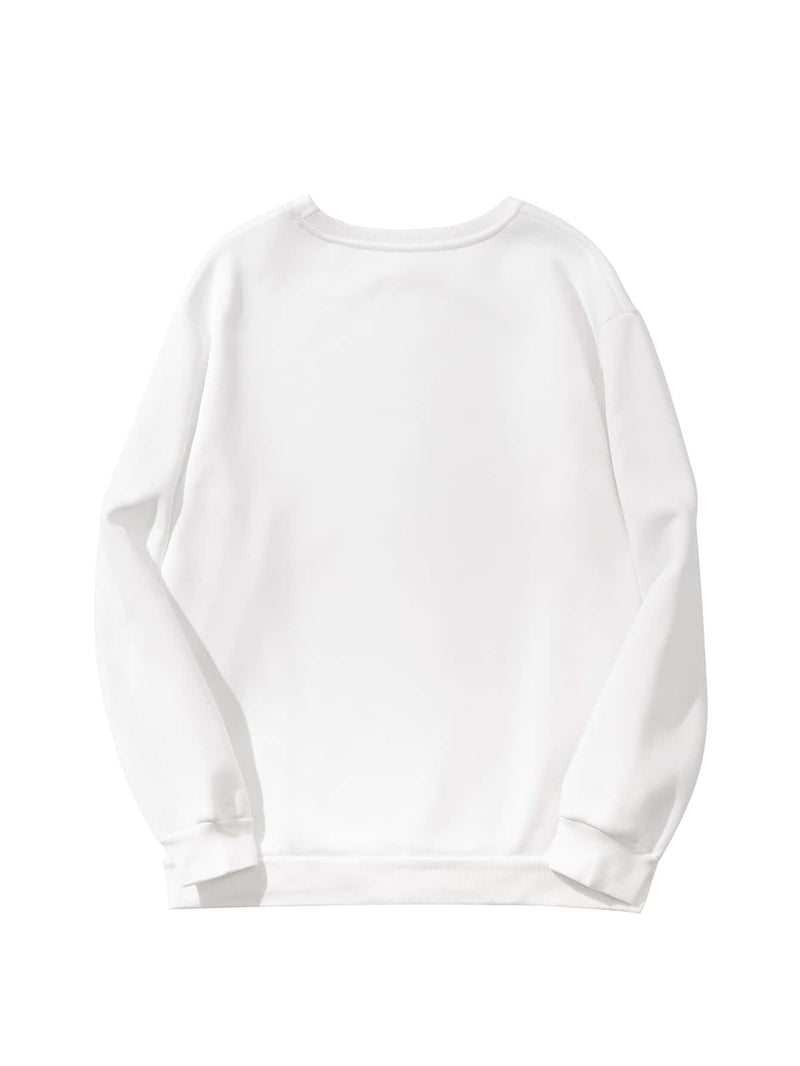 Solid Drop Shoulder Sweatshirt - MsDressly