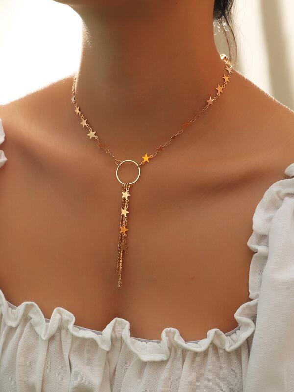 Star Tassel Charm Necklace - INS | Online Fashion Free Shipping Clothing, Dresses, Tops, Shoes