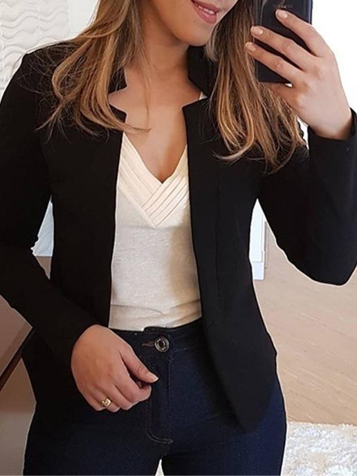 Women's Blazers Casual Pure Long Sleeve Small Blazers - Blazers - INS | Online Fashion Free Shipping Clothing, Dresses, Tops, Shoes - 10-20 - 11/10/2021 - BLA2110111149