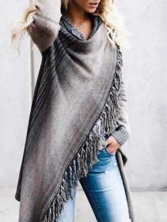 Women's Cardigans Fringed Long Sleeve Striped Sweater Cardigan - Cardigans & Sweaters - INS | Online Fashion Free Shipping Clothing, Dresses, Tops, Shoes - 15/09/2021 - 20-30 - CAR2109151129