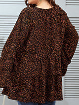 Women's Dresses Leopard-Print Long Sleeve Mini Dress - MsDressly