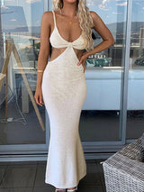 Women's Dresses Sexy Cutout Backless Slip Maxi Dress - MsDressly