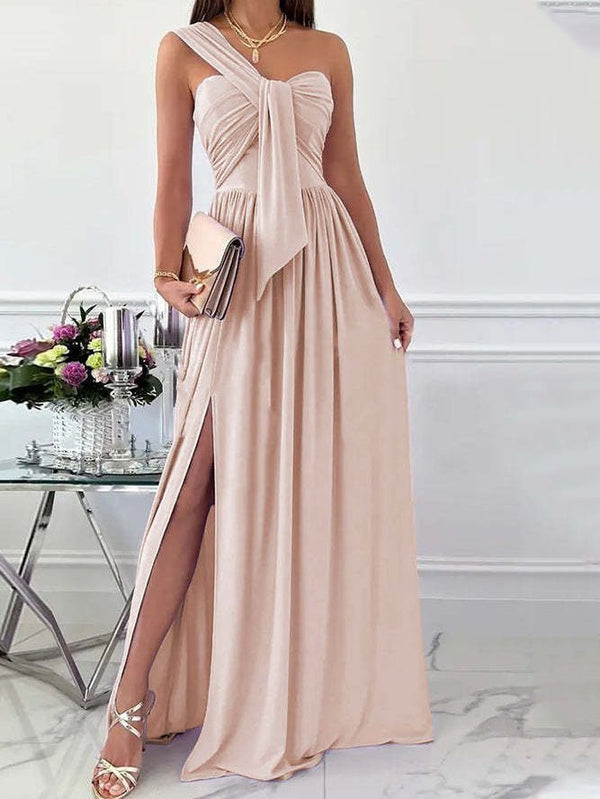 Women's Dresses Simple Sleeveless Off Shoulder Slit Dress - Maxi Dresses - Instastyled | Online Fashion Free Shipping Clothing, Dresses, Tops, Shoes - 20/05/2022 - 30-40 - color-black