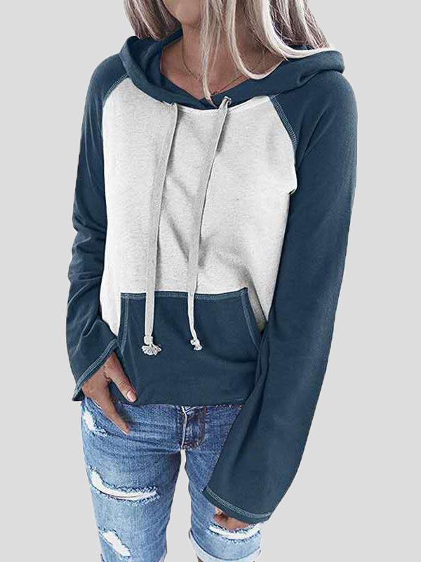 Women's Hoodies Color Block Pullover Pocket Long Sleeve Hoodie - Hoodies - INS | Online Fashion Free Shipping Clothing, Dresses, Tops, Shoes - 20-30 - 23/11/2021 - color-army_green