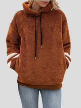 Women's Hoodies Plush Fleece Pocket Long Sleeve Hoody - Hoodies - Instastyled | Online Fashion Free Shipping Clothing, Dresses, Tops, Shoes - 17/09/2022 - 30-40 - CAR2209171261