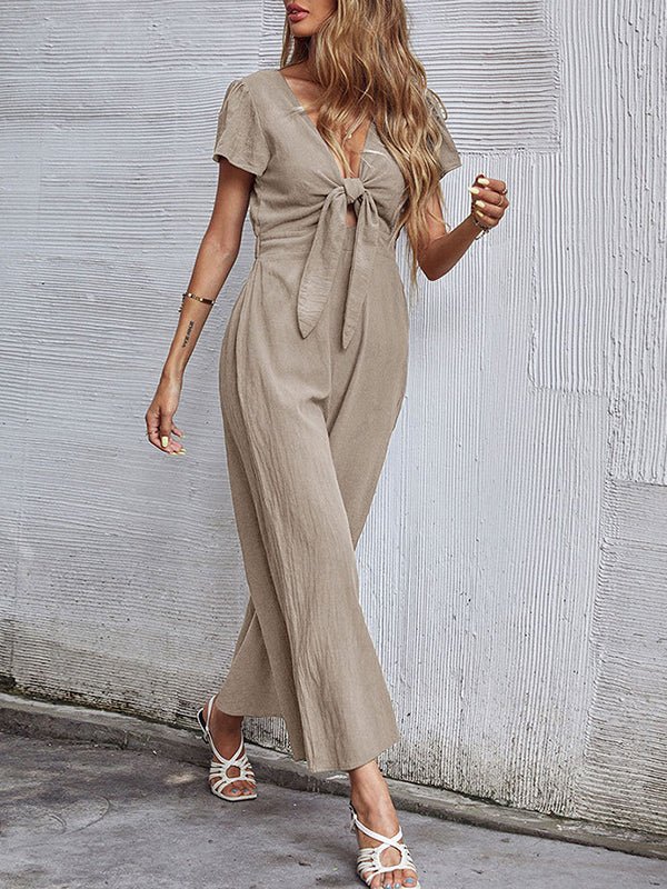 Women's Jumpsuits Sexy Casual Nine Wide Leg Jumpsuit - MsDressly