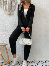 Women's Jumpsuits Zip Long Sleeve Hooded Casual Jumpsuit - Jumpsuits - Instastyled | Online Fashion Free Shipping Clothing, Dresses, Tops, Shoes - 15/10/2022 - bottoms - color-black