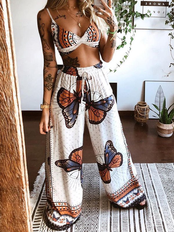 Women's Sets Butterfly Print Sexy Bra Set - Sets - Instastyled | Online Fashion Free Shipping Clothing, Dresses, Tops, Shoes - 26/12/2022 - 30-40 - color-black