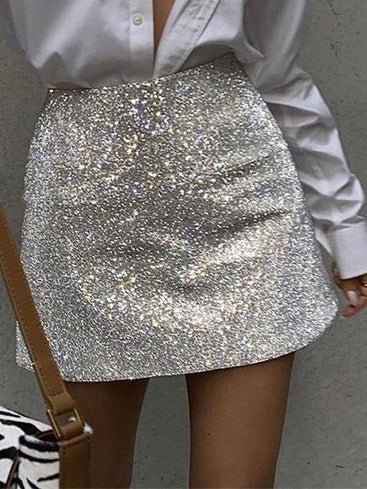 Women's Skirts Sweet Shiny Silk Mini Skirt - Skirts - Instastyled | Online Fashion Free Shipping Clothing, Dresses, Tops, Shoes - 14/02/2022 - 30-40 - Bottoms