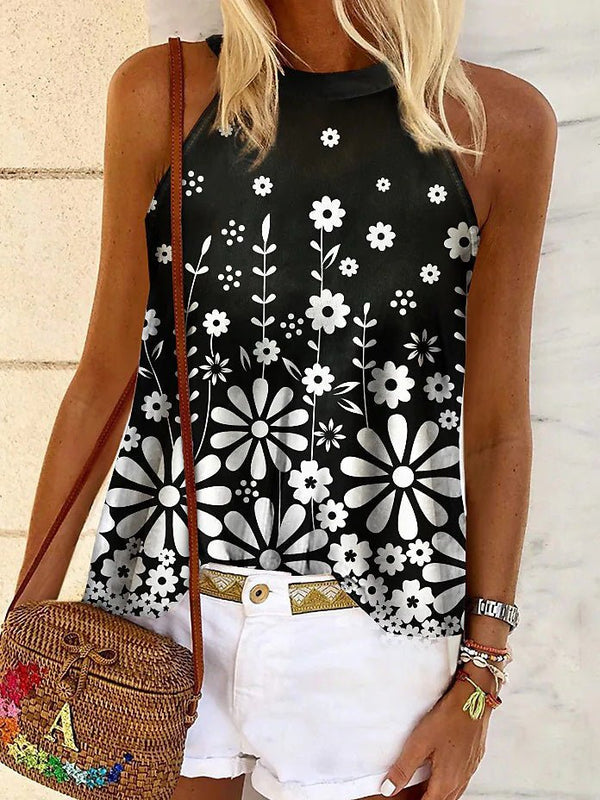 Women's Tank Tops Casual Print Sleeveless Tank Top - Tank Tops - Instastyled | Online Fashion Free Shipping Clothing, Dresses, Tops, Shoes - 20-30 - 26/05/2022 - color-black