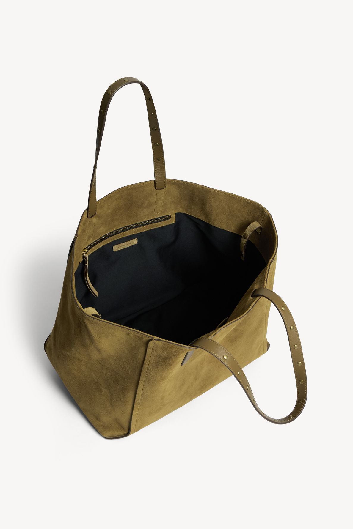 Shopping bag in suede leather with embroideries - SHOPPER – Gerard