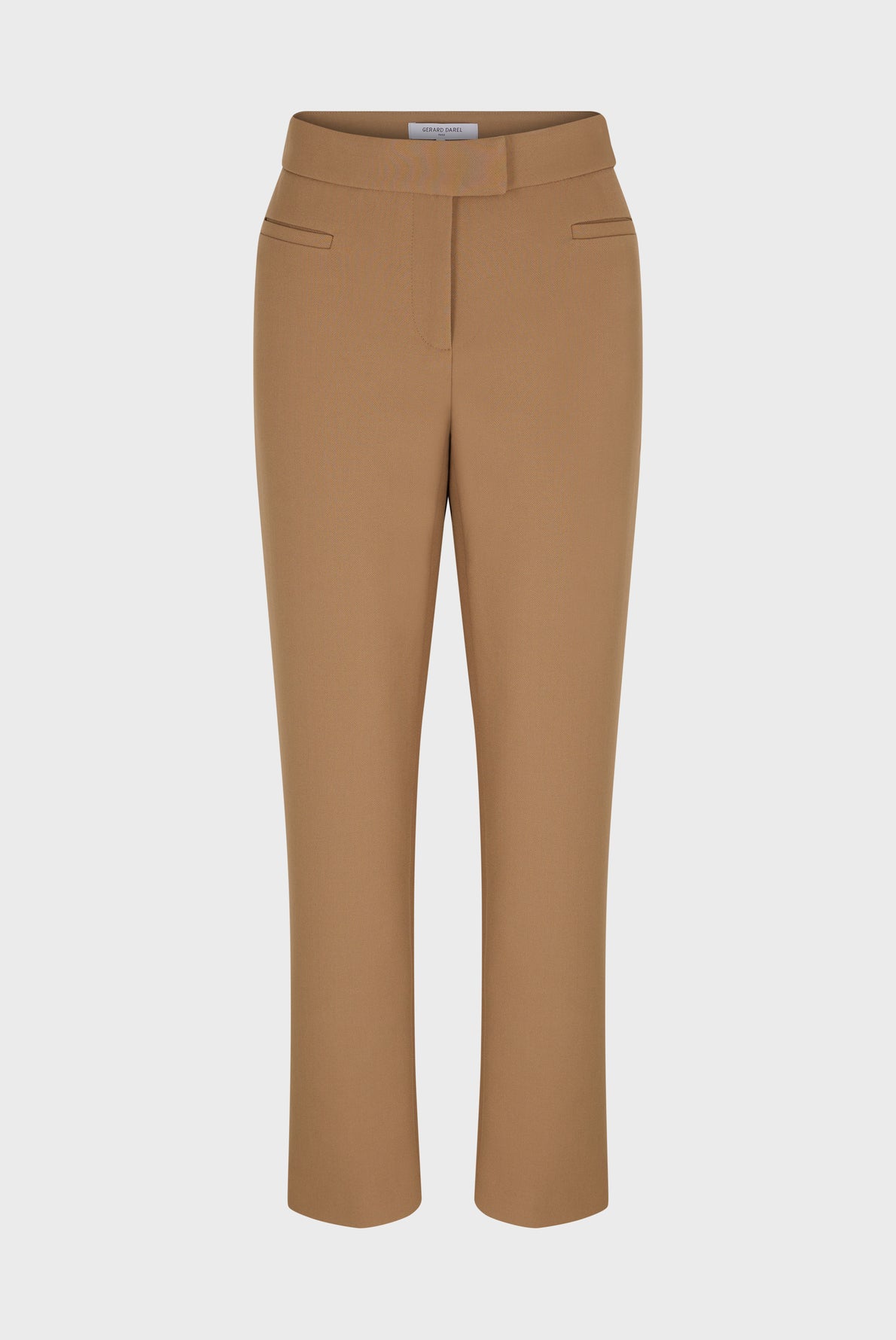 Straight cut pants with gold-tone details - EDNA