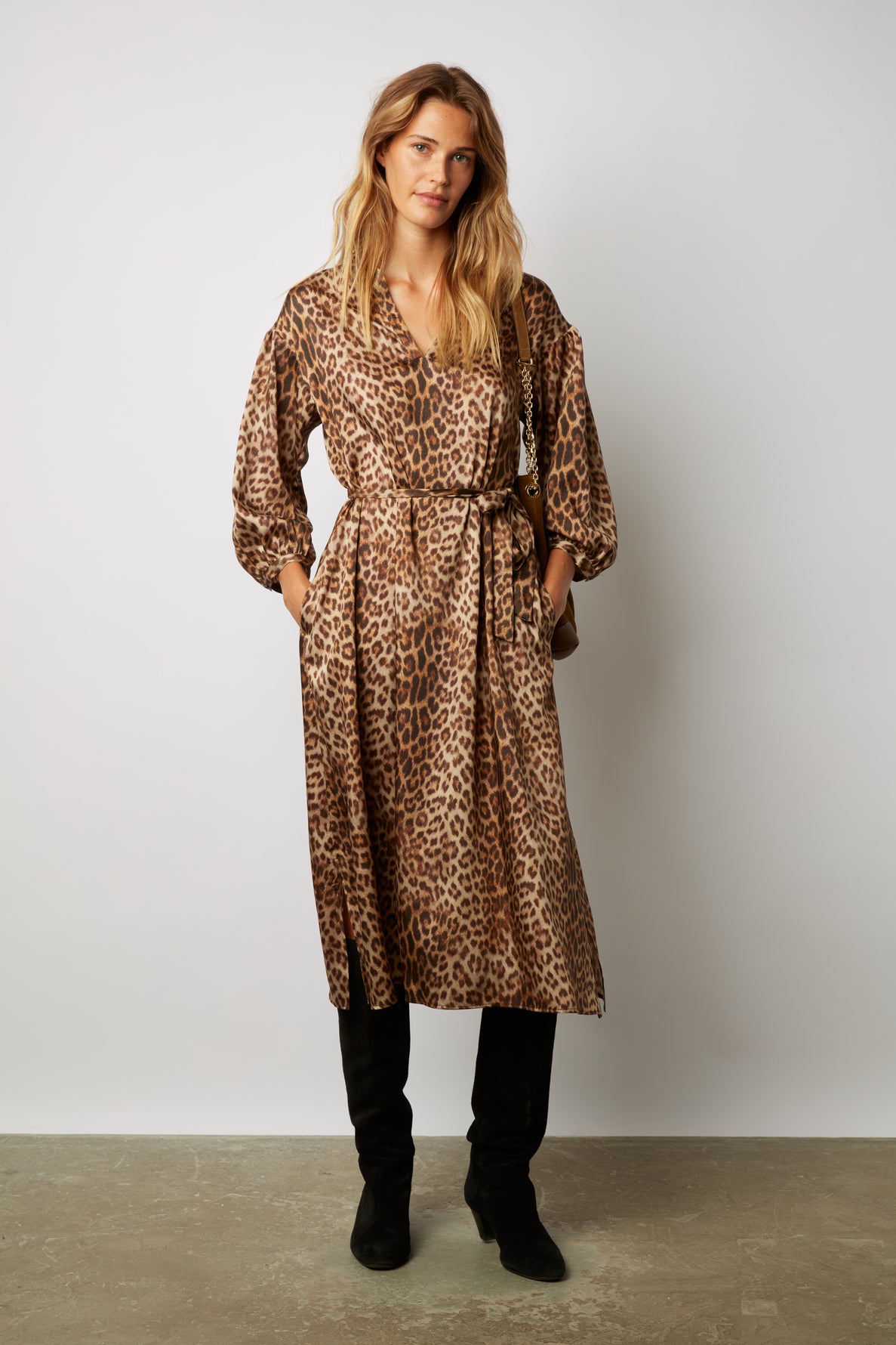 Leopard Silky Satin Kimono Robe | Robemart Wholesale Prices
