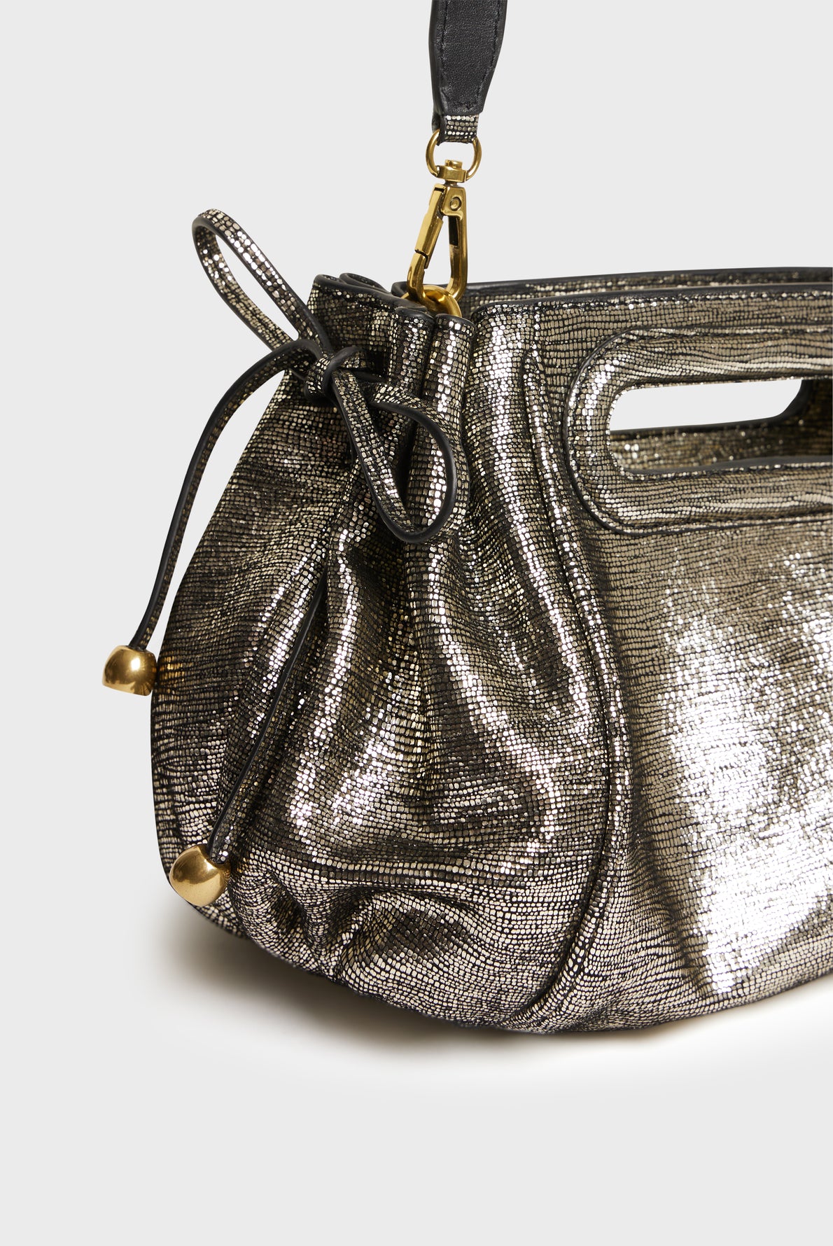 Petit sac en cuir velours intérieur métallisé - MINI DANY