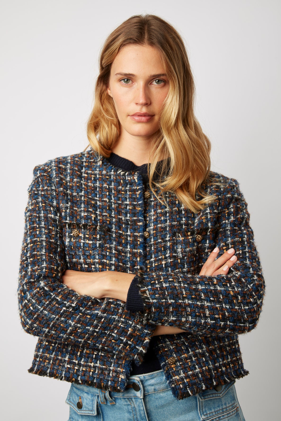 Short jacket in tweed with lurex - NONA