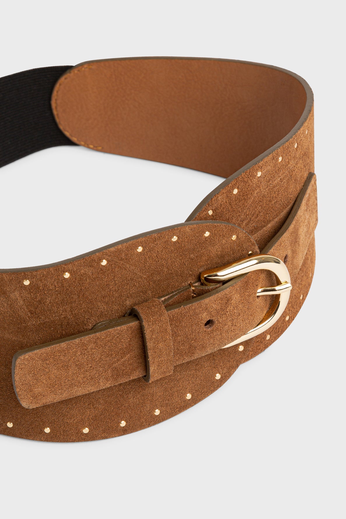 Suede leather corset belt - OLYMPE