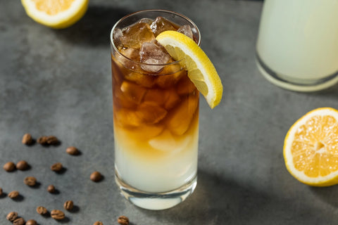 Cold sweet coffee and lemonade drink