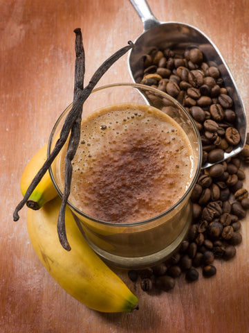 Drink smoothie with coffee banana and vanilla