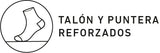 talón y puntera reforzada