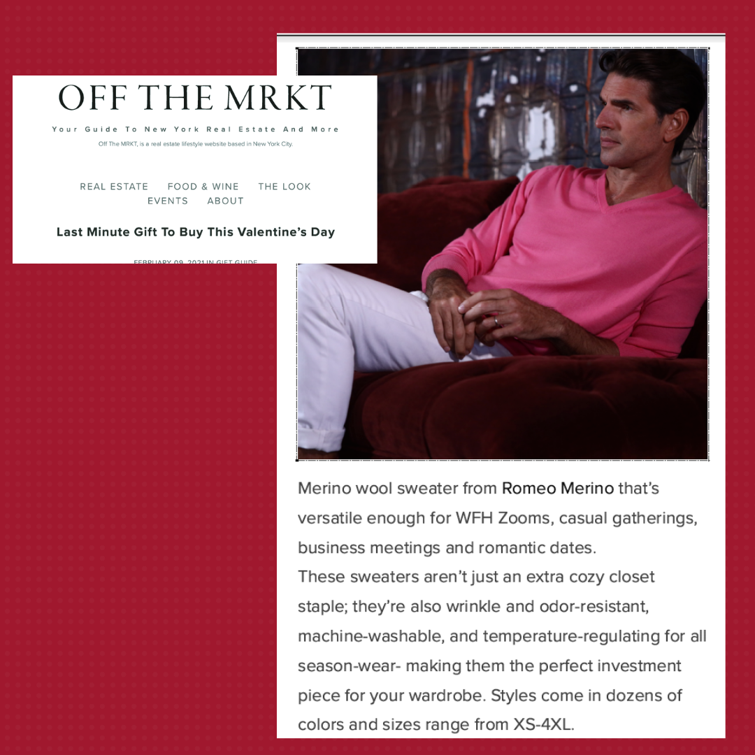 Romeo Merino Featured in Off The MRKT's Valentine's Gift Guide