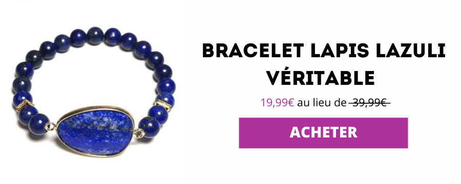 Bracelet anti stress pour femme en lapis lazuli