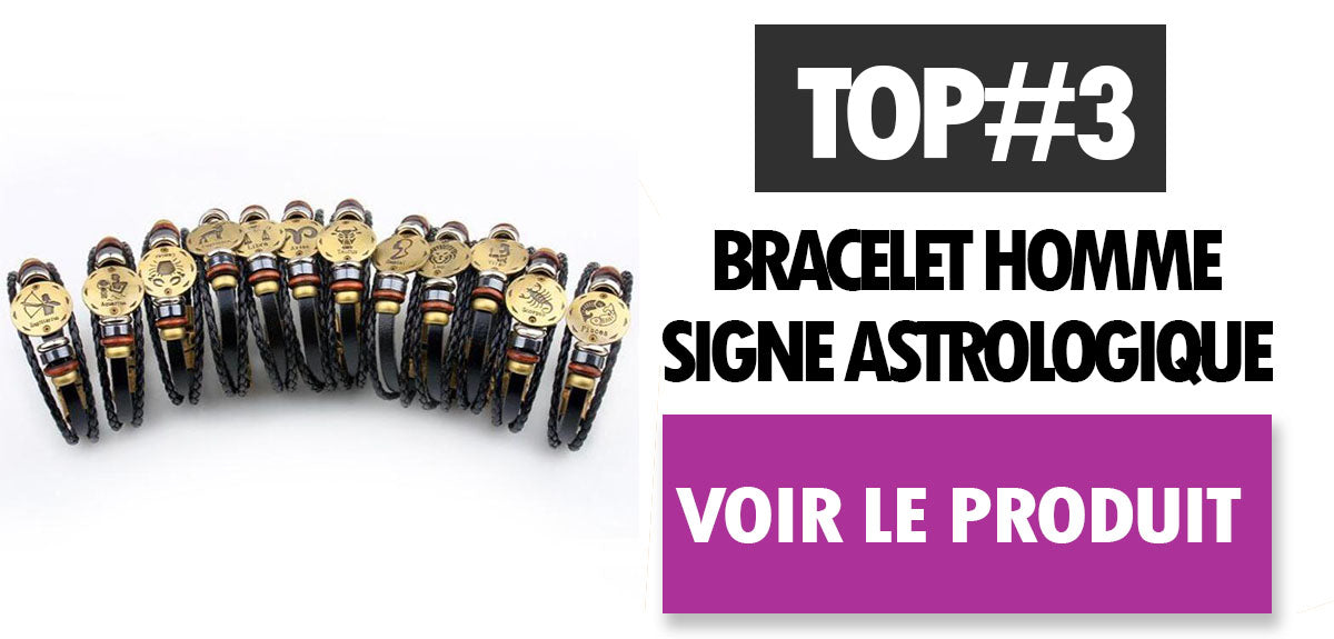 Bracelet signe astrologique en cuir