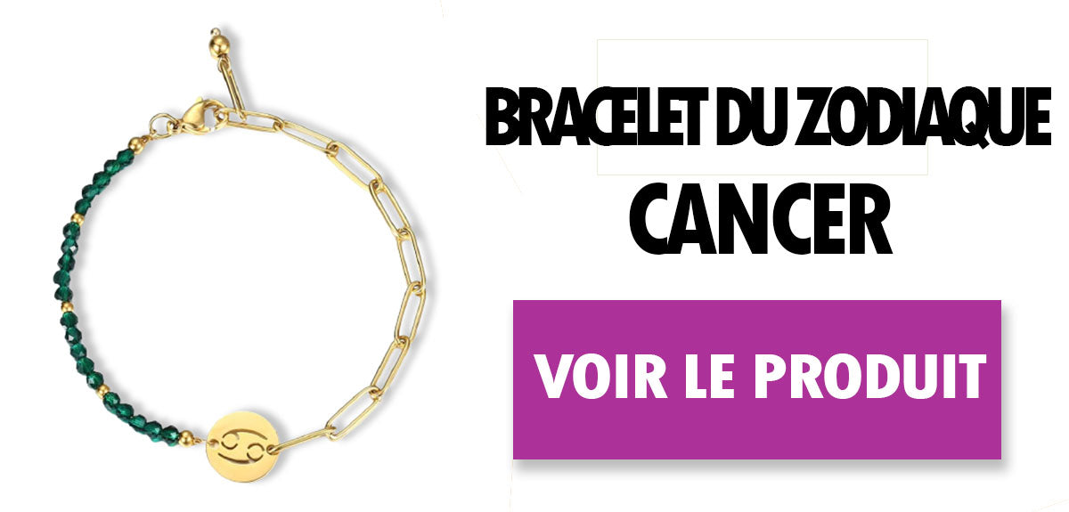 Bracelet avec signe astrologique Cancer