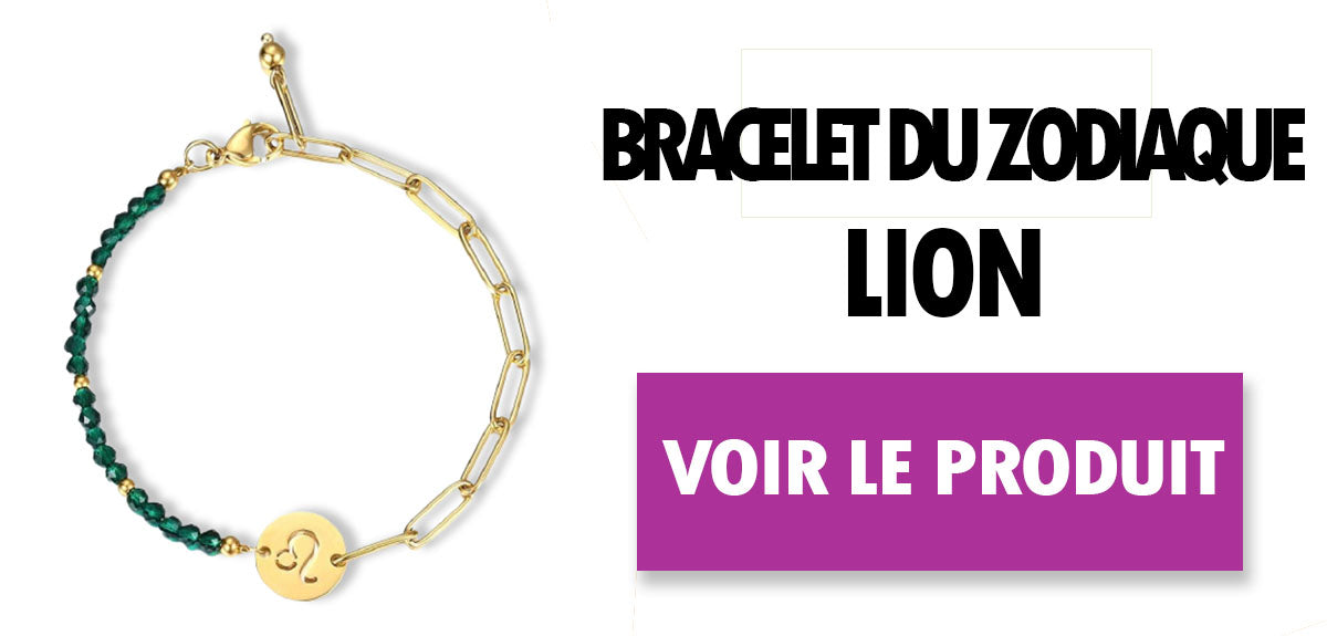 bracelet avec signe astrologique lion