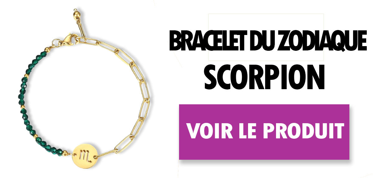 Bracelet avec signe astrologique Scorpion
